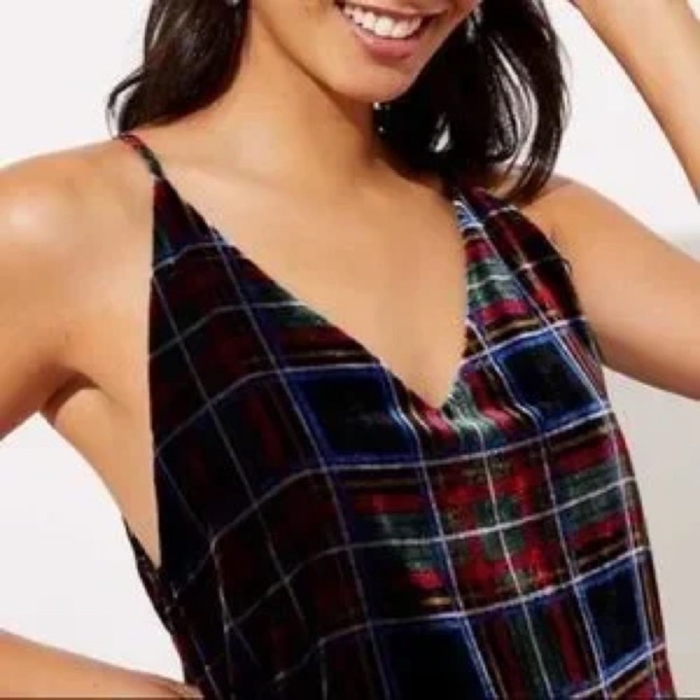 LOFT Multicolor Velvet Cami Top - Picture 3 of 4